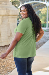 Basic Bae Bamboo Full Size V-Neck Short Sleeve T-Shirt - MyEmpired