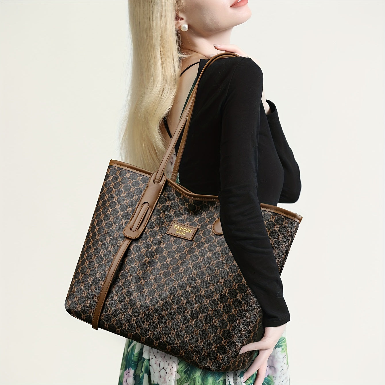 Handbags with Random Printing Design (2-Piece Set) - MyEmpired