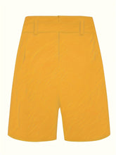 Y2K Solid Button Front Shorts, Tie Waist Beach Summer High Waist Shorts, Women&