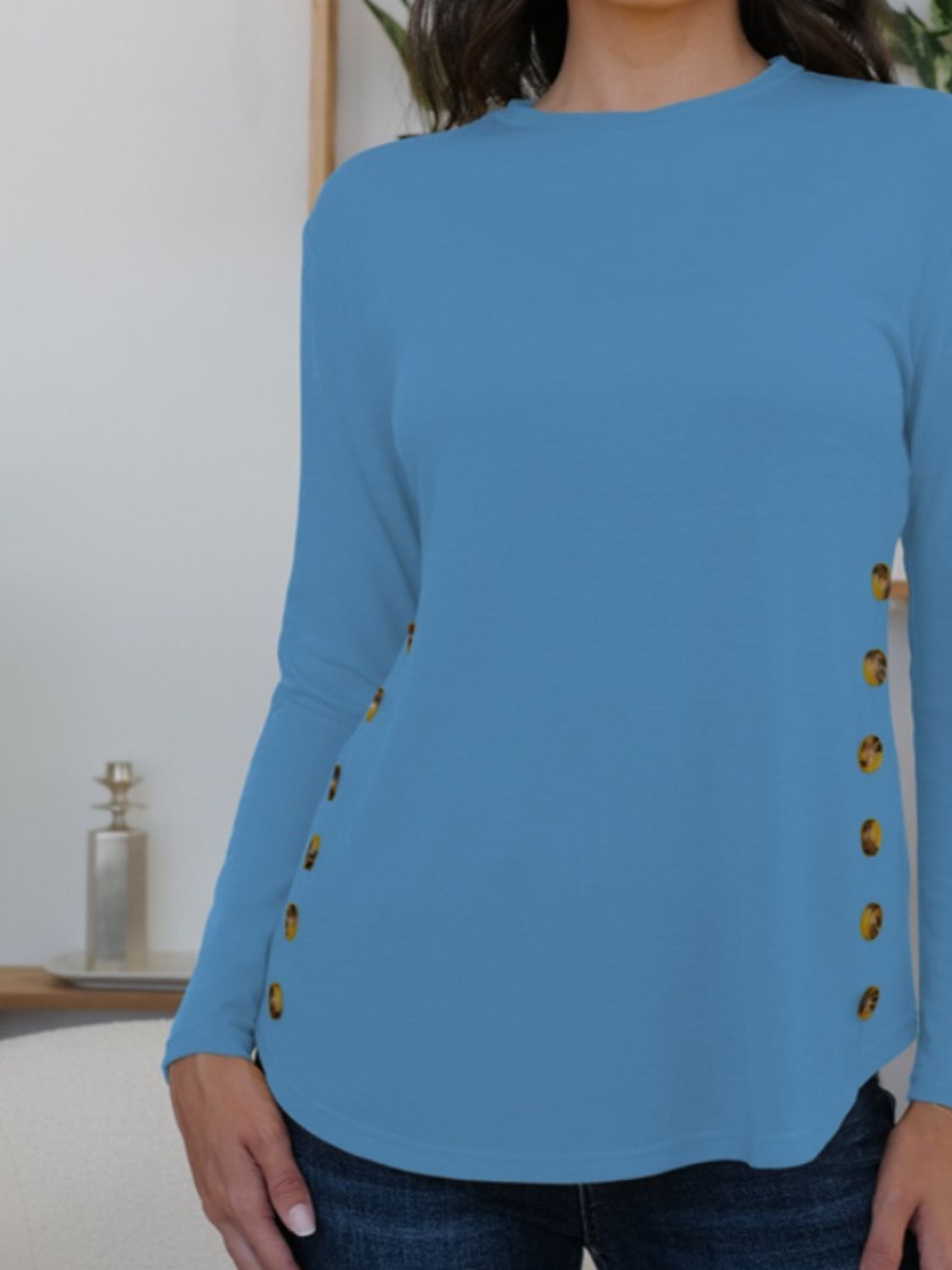 FAM-FAM Round Neck Long Sleeve T-Shirt - MyEmpired