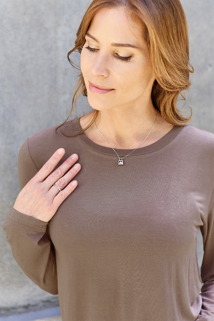 Basic Bae Full Size Round Neck Long Sleeve Top - MyEmpired