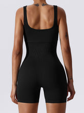 Basic Bae Ribbed Sleeveless Active Romper - MyEmpired