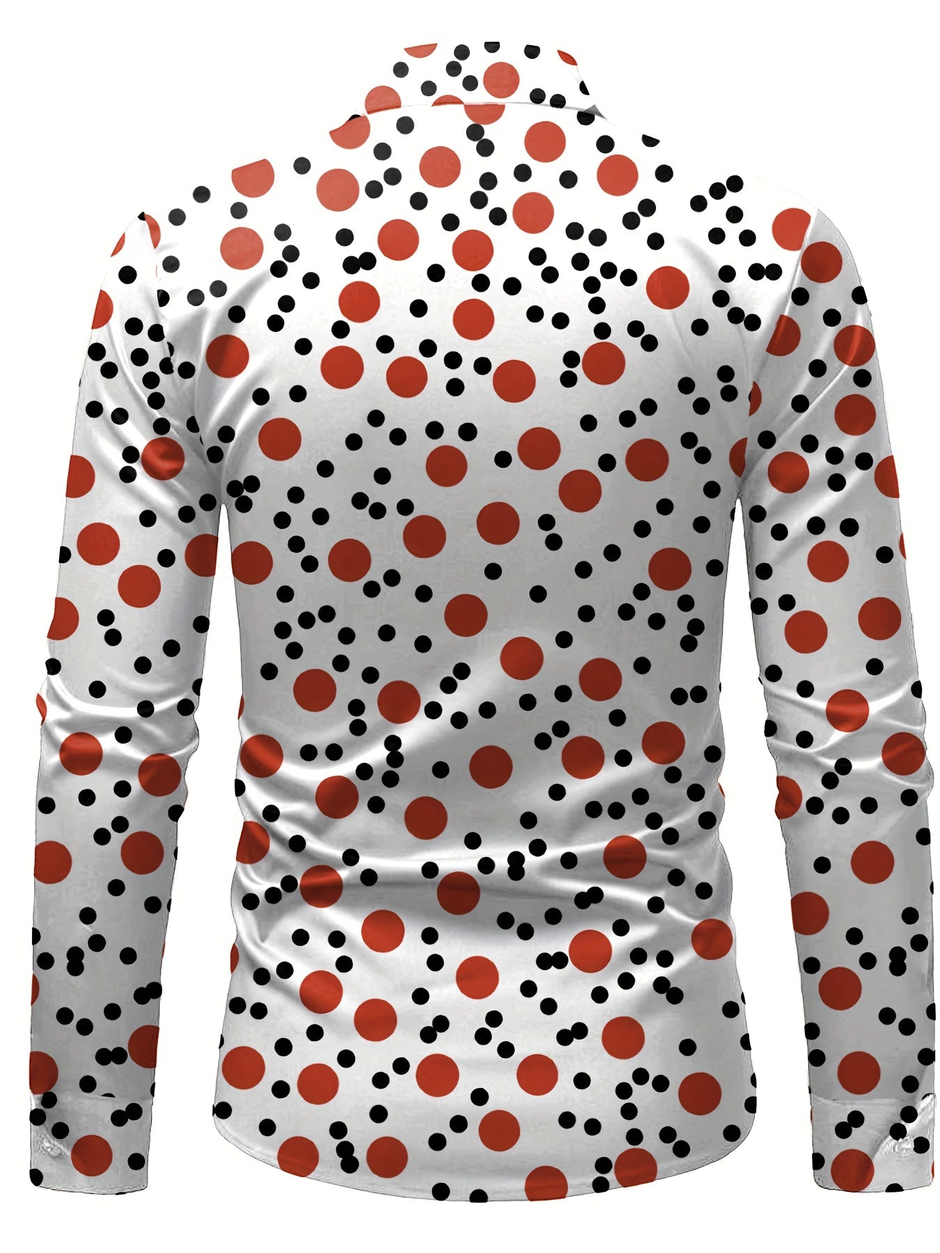 Men's Color Dots Print Long Sleeve Shirt