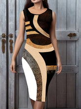Color Block Sheath Tank Dress - MyEmpired