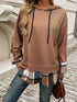 Devine Drawstring Plaid Long Sleeve Hoodie - MyEmpired