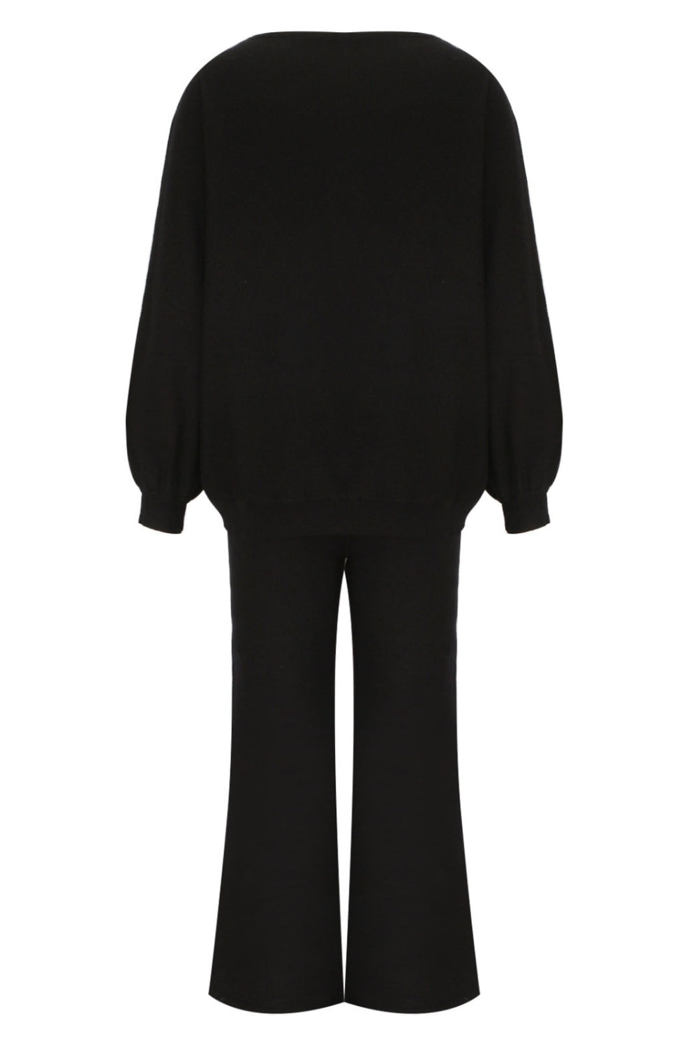 Round Neck Long Sleeve Top and Pants Set - MyEmpired