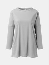 Full Size Round Neck Long Sleeve T-Shirt - MyEmpired