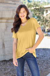 Basic Bae Bamboo Full Size V-Neck Short Sleeve T-Shirt - MyEmpired