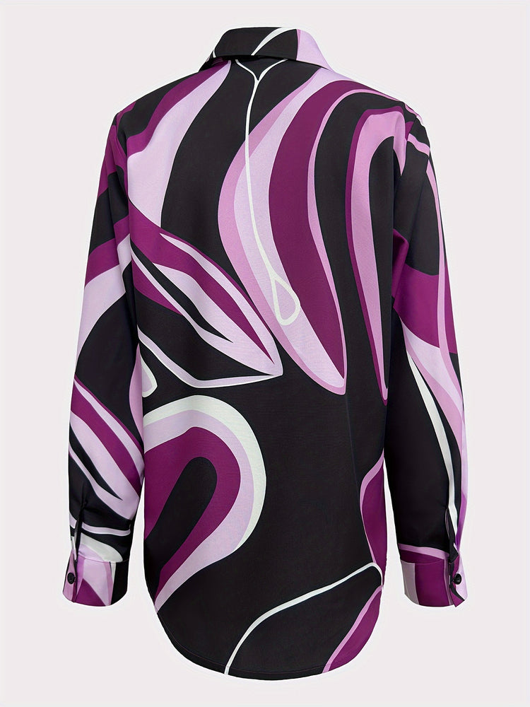 Casual Button Front Long Sleeve Shirt - MyEmpired