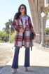 Double Take Full Size Plaid Button Up Lapel Collar Coat - MyEmpired
