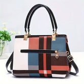 Grid Patterned Shoulder Bag - MyEmpired
