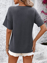 Mandy V-Neck Dropped Shoulder T-Shirt - MyEmpired