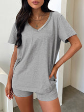 V-Neck T-Shirt and Shorts Set - MyEmpired