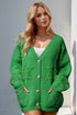 Double Take Full Size Button Up Star Pattern Cardigan - MyEmpired
