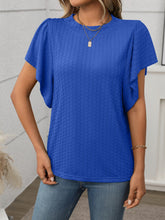 Round Neck Flutter Sleeve T-Shirt - MyEmpired