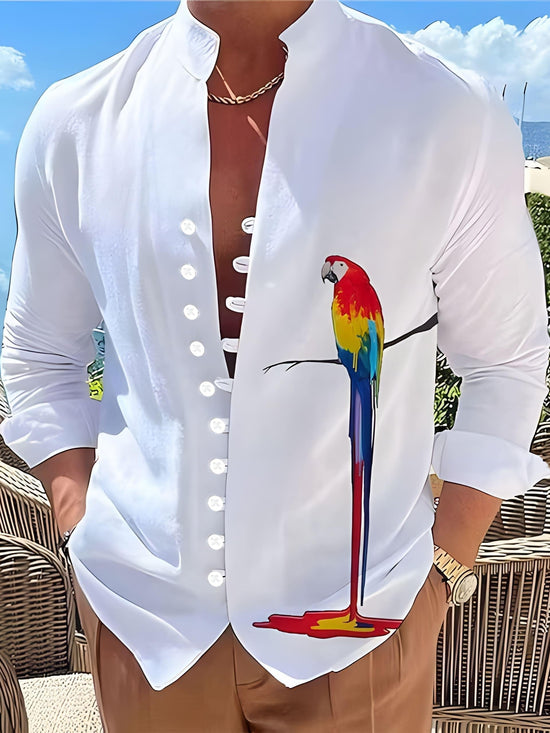 Parrot 3D Pattern Print Men&