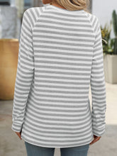 Mandy Striped Round Neck Long Sleeve T-Shirt - MyEmpired