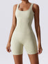 Basic Bae Ribbed Sleeveless Active Romper - MyEmpired