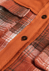 Plaid Button Up Long Sleeve Jacket - MyEmpired