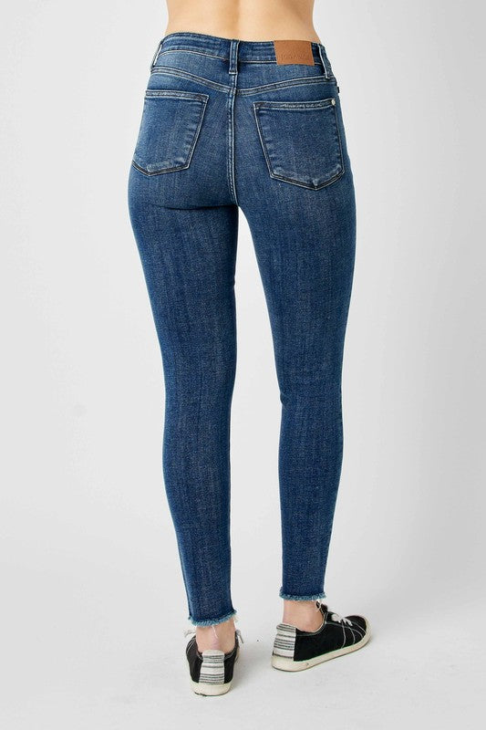 Judy Blue Full Size High Waist Distressed Skinny Jeans - MyEmpired
