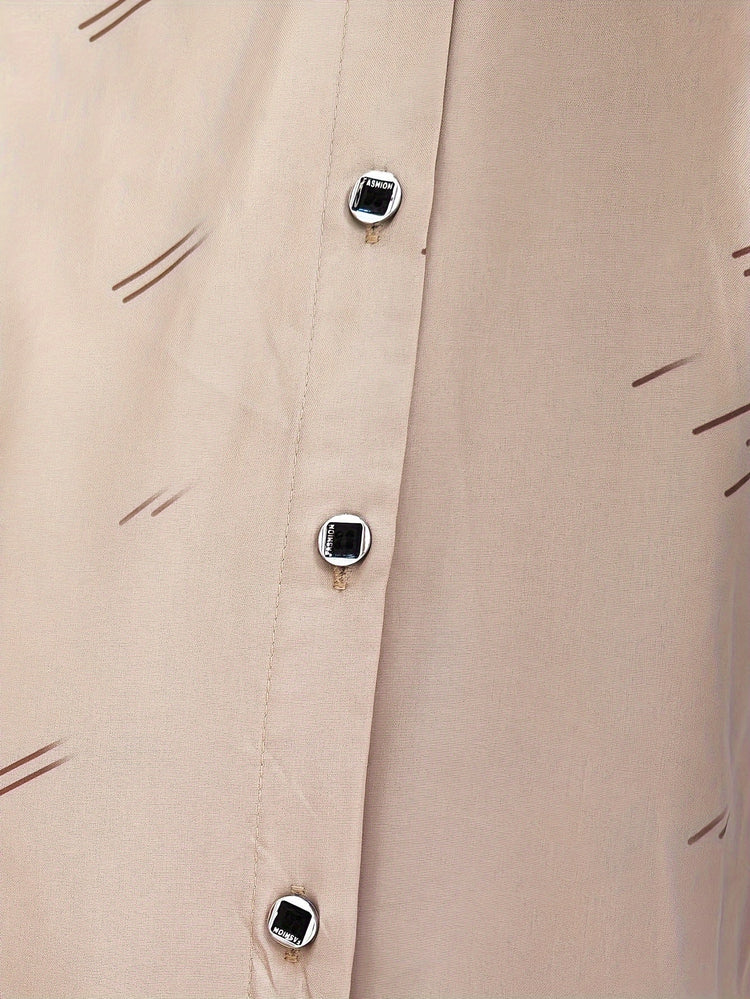 Long Sleeve Casual Button Up Shirt For Formal Occasions - MyEmpired