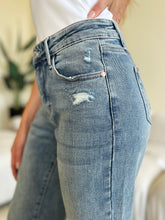 Judy Blue Full Size Mid Rise Distressed Straight Jeans - MyEmpired