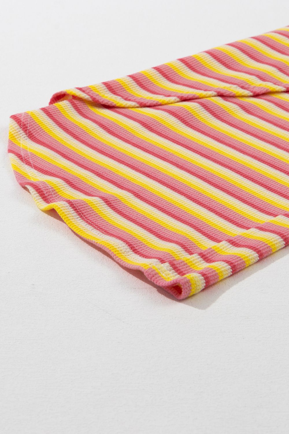 Striped Round Neck Short Sleeve Top and Pants Set - MyEmpired