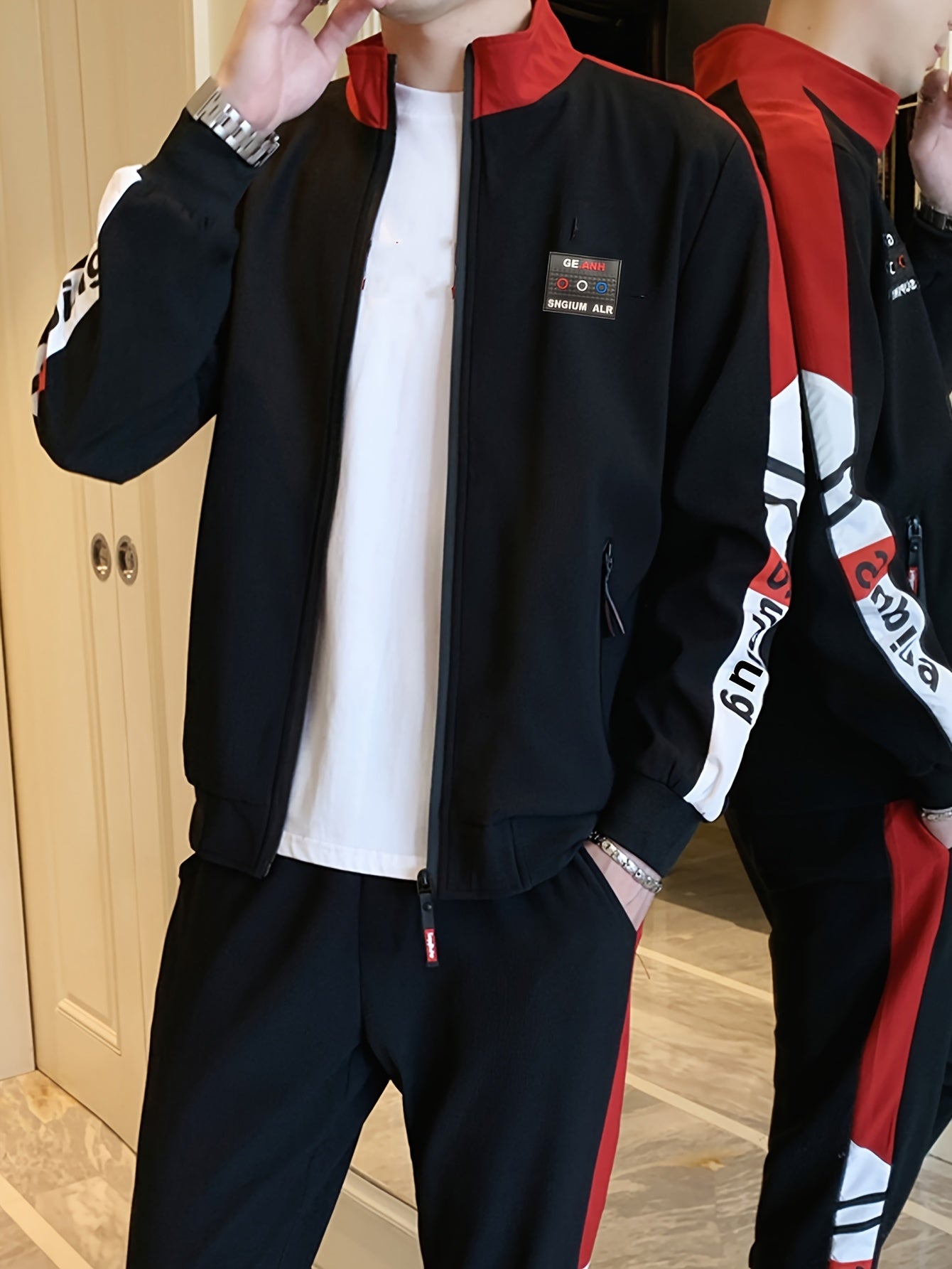 Tracksuit Set Casual Full-Zip