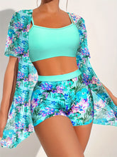 Floral Print 3 Piece Set Swimsuits - MyEmpired