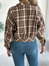 Plaid Button Up Long Sleeve Jacket - MyEmpired