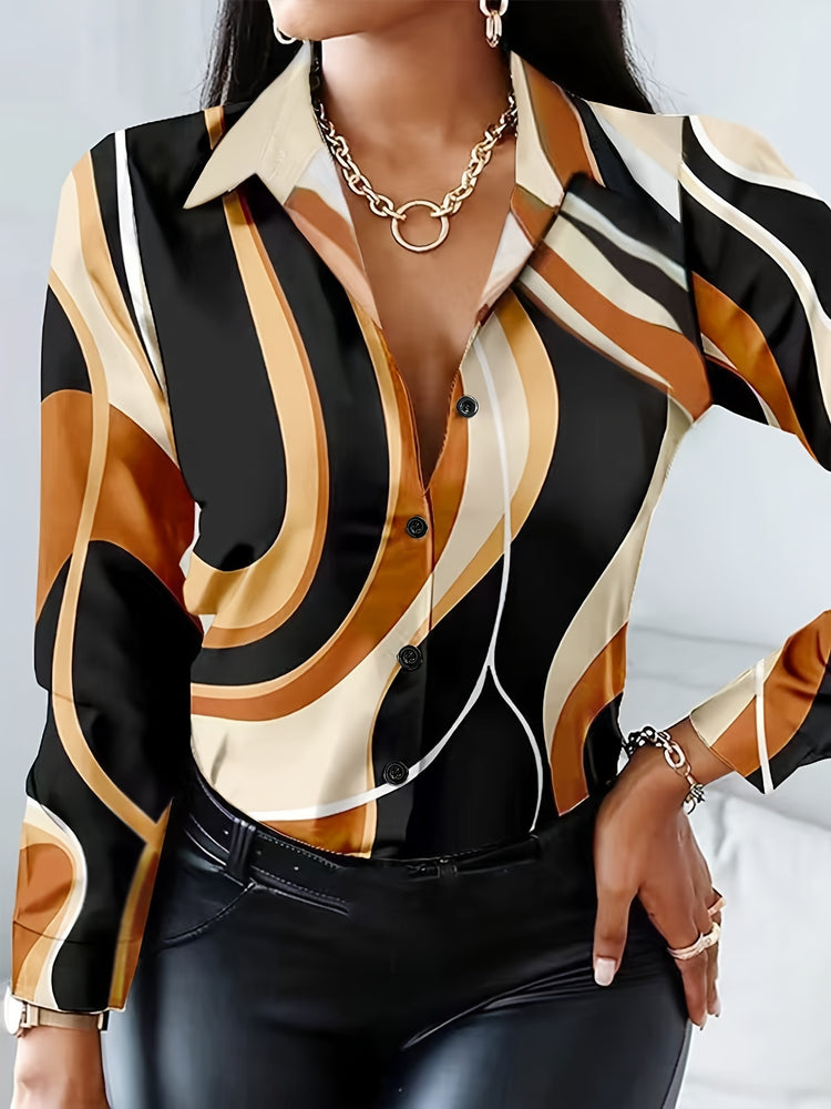 Casual Button Front Long Sleeve Shirt - MyEmpired