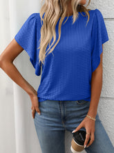 Round Neck Flutter Sleeve T-Shirt - MyEmpired