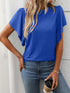 Round Neck Flutter Sleeve T-Shirt - MyEmpired