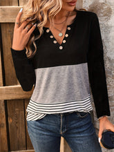 Notched Long Sleeve T-Shirt - MyEmpired