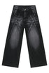 Washed Cat Whisker Straight Leg Jeans - MyEmpired