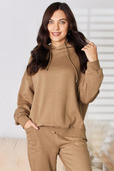 RISEN Drawstring Drop Shoulder Long Sleeve Hoodie - MyEmpired