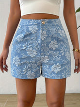 Elegant Floral Jacquard Shorts - MyEmpired