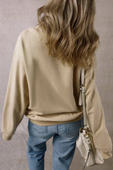 Graphic Round Neck Long Sleeve Sweatshirt - MyEmpired