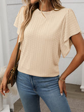 Round Neck Flutter Sleeve T-Shirt - MyEmpired