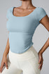 Round Neck Short Sleeve Active T-Shirt - MyEmpired