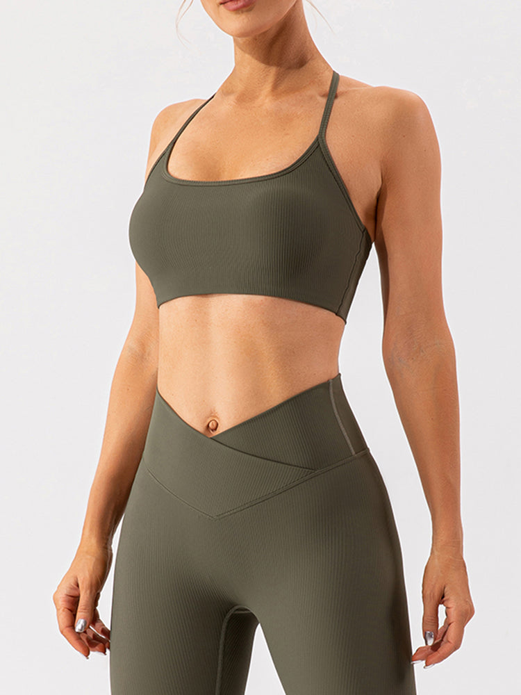 Spaghetti Strap Active Bra - MyEmpired