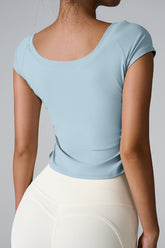 Round Neck Short Sleeve Active T-Shirt - MyEmpired