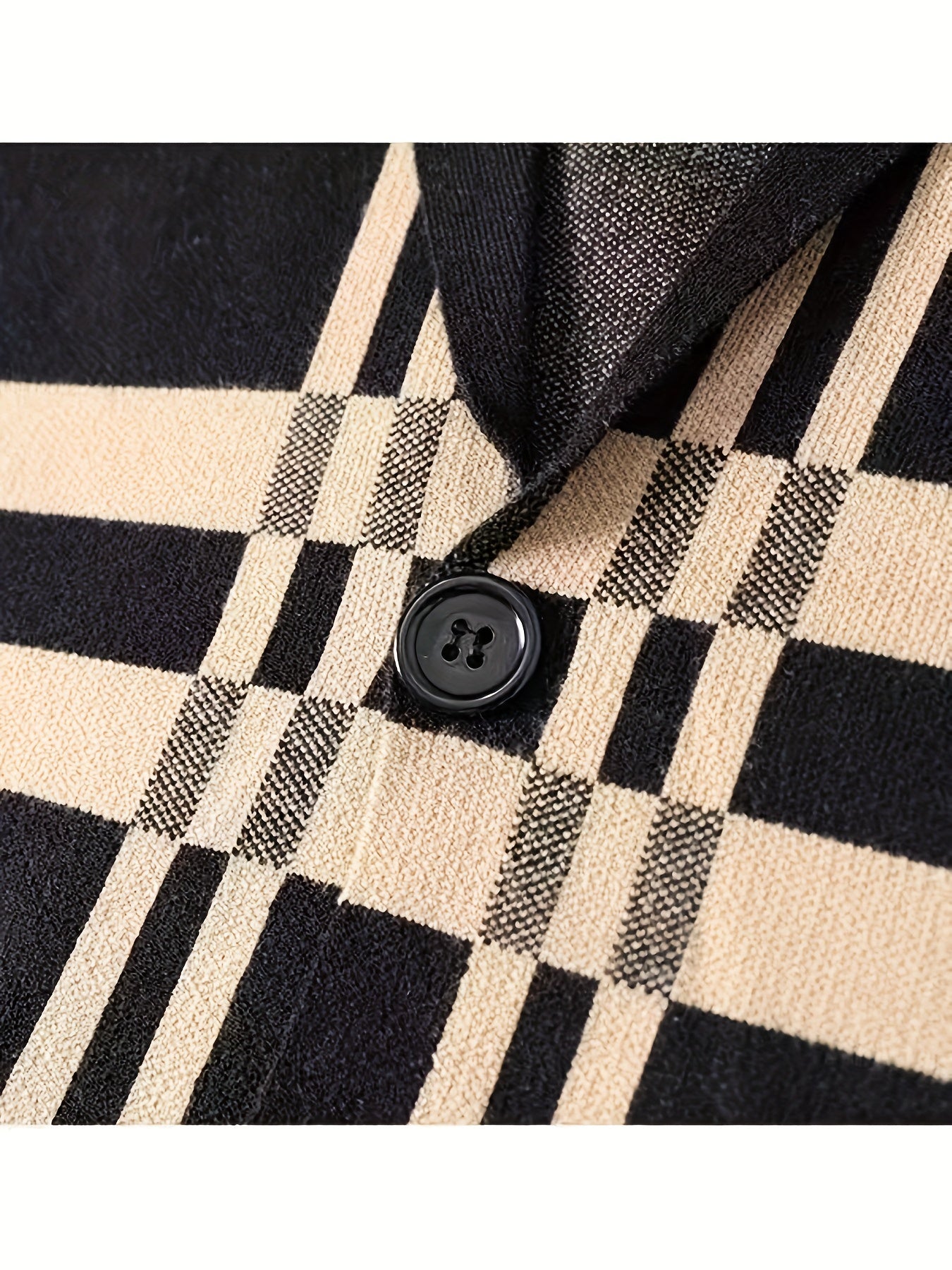 Men's Premium Cotton Slim-Fit Cardigan - Casual Striped, Lapel Collar, Machine Washable - Perfect for Fall/Winter