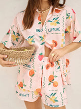 Printed Button Down Shirt and Shorts Set - MyEmpired