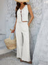 Devine Tied V-Neck Sleeveless Top and Pants Set - MyEmpired