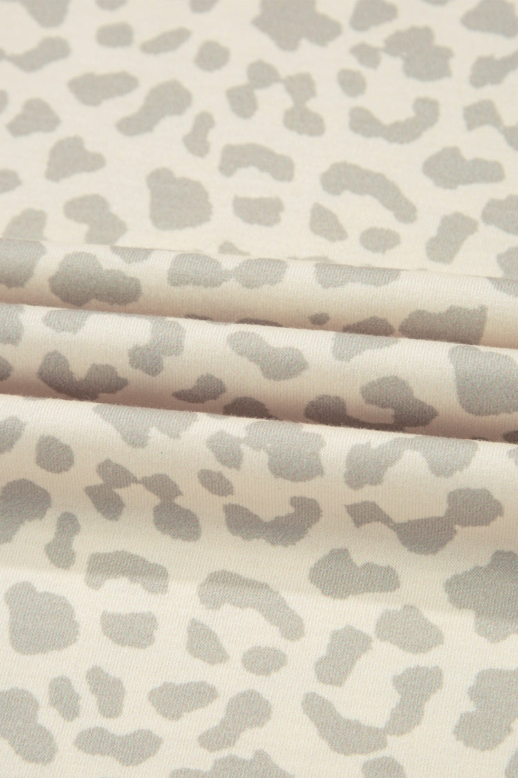MAMA Letter Graphic Leopard Round Neck T-Shirt - MyEmpired