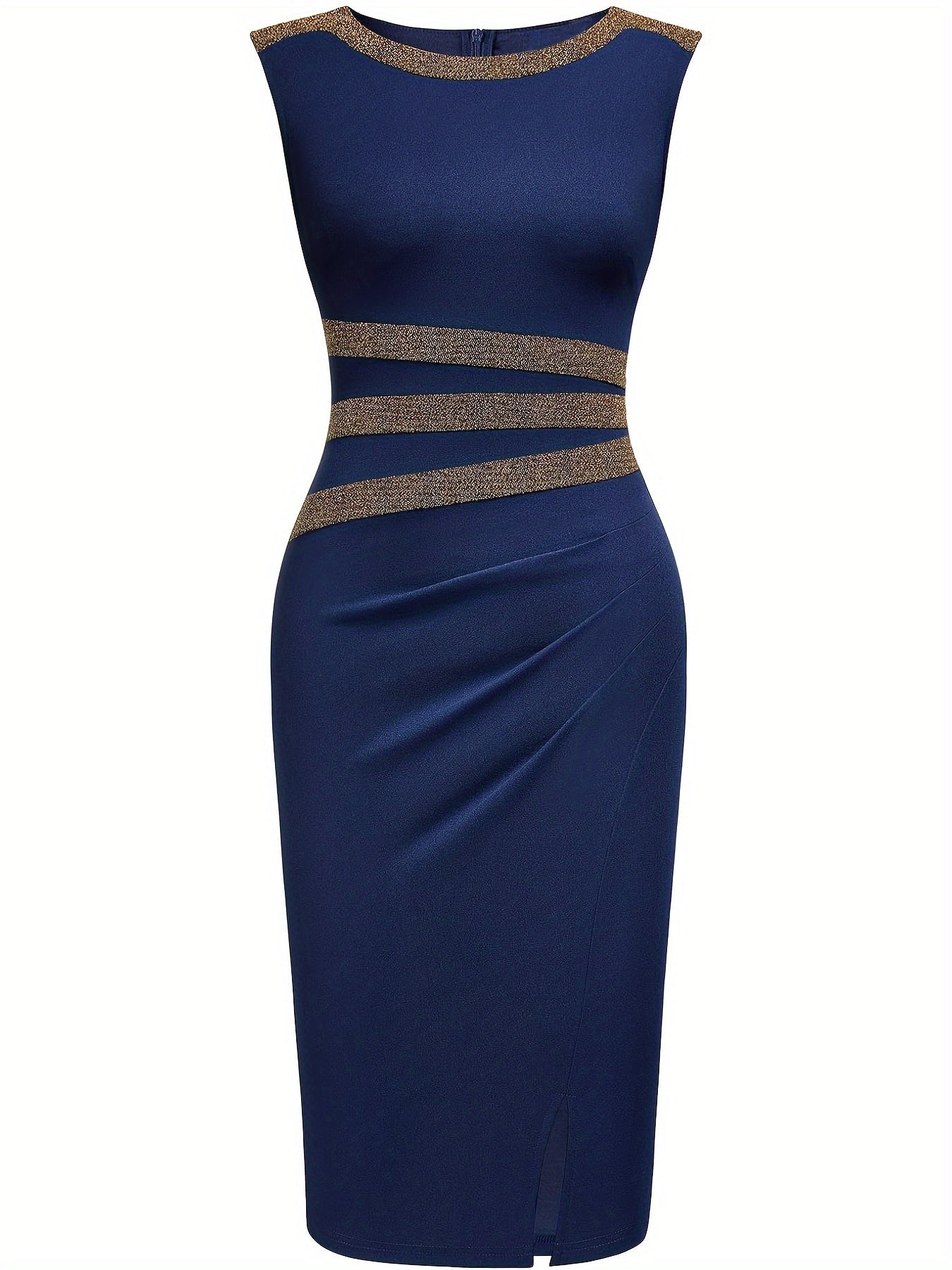 Contrast Trim Bodycon Dress - MyEmpired