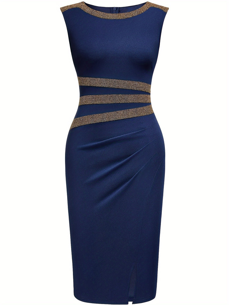 Contrast Trim Bodycon Dress - MyEmpired