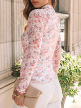 Floral Mock Neck Long Sleeve T-Shirt - MyEmpired