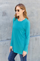 Basic Bae Full Size Round Neck Long Sleeve Top - MyEmpired